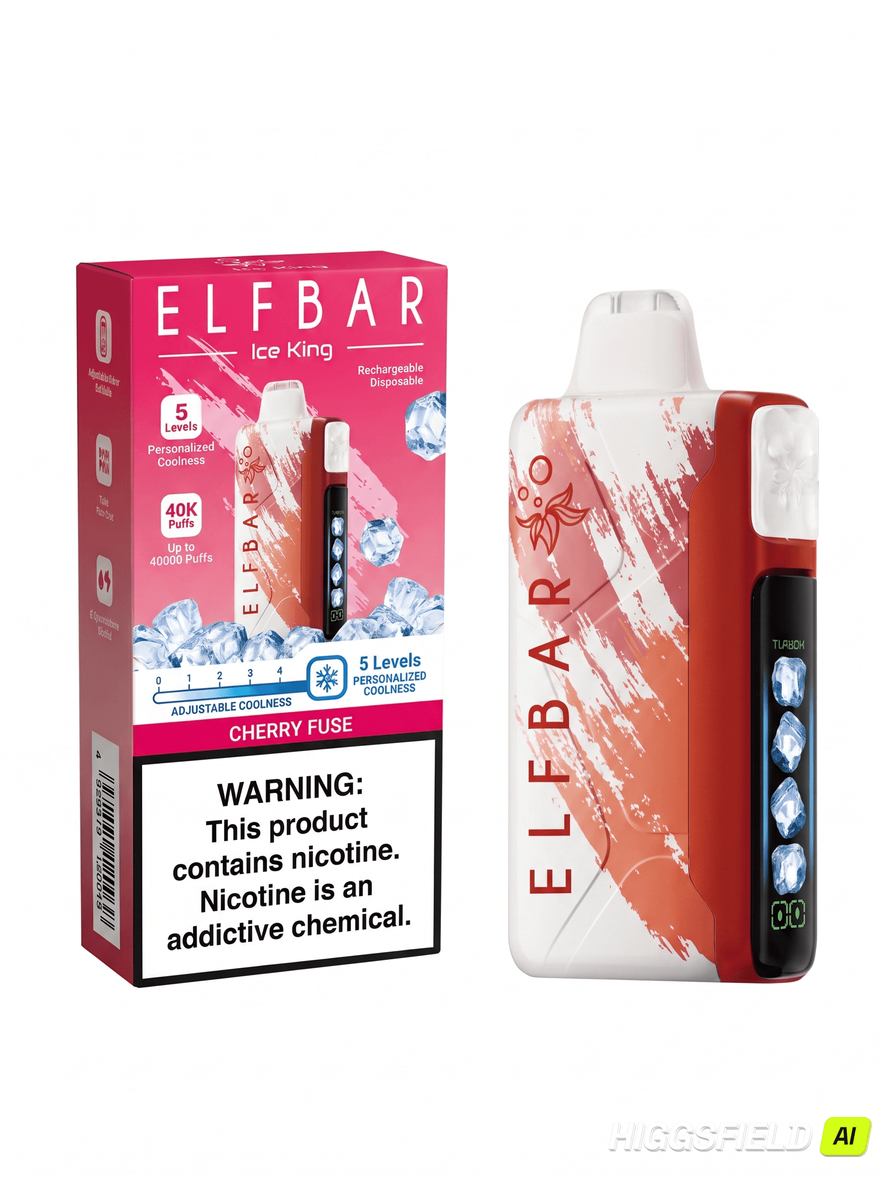 ELFBAR ICE KING CHERRY FUSE 40000 PUFFS