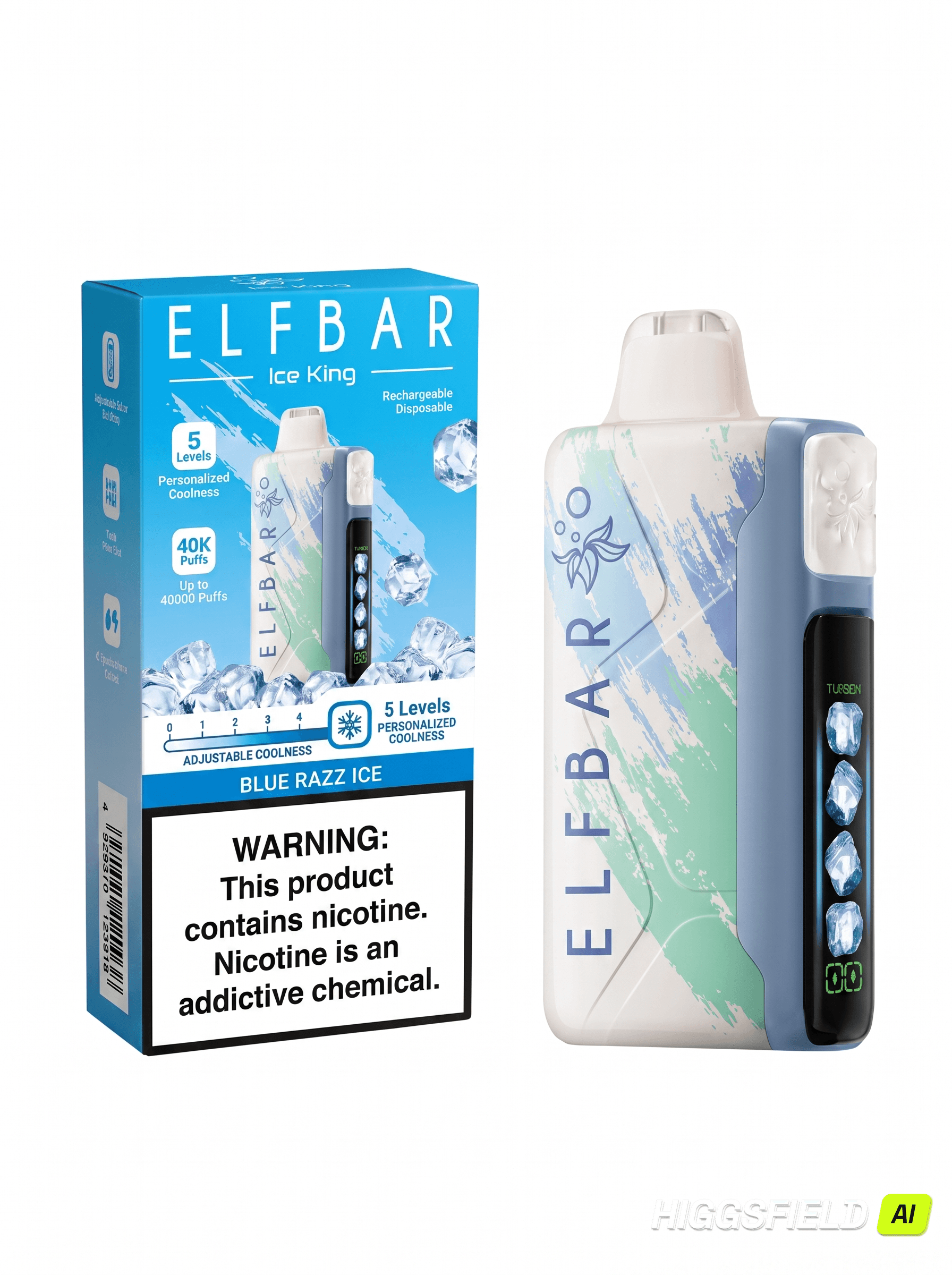 ELFBAR ICE KING BLUE RAZZ ICE 40000 PUFFS