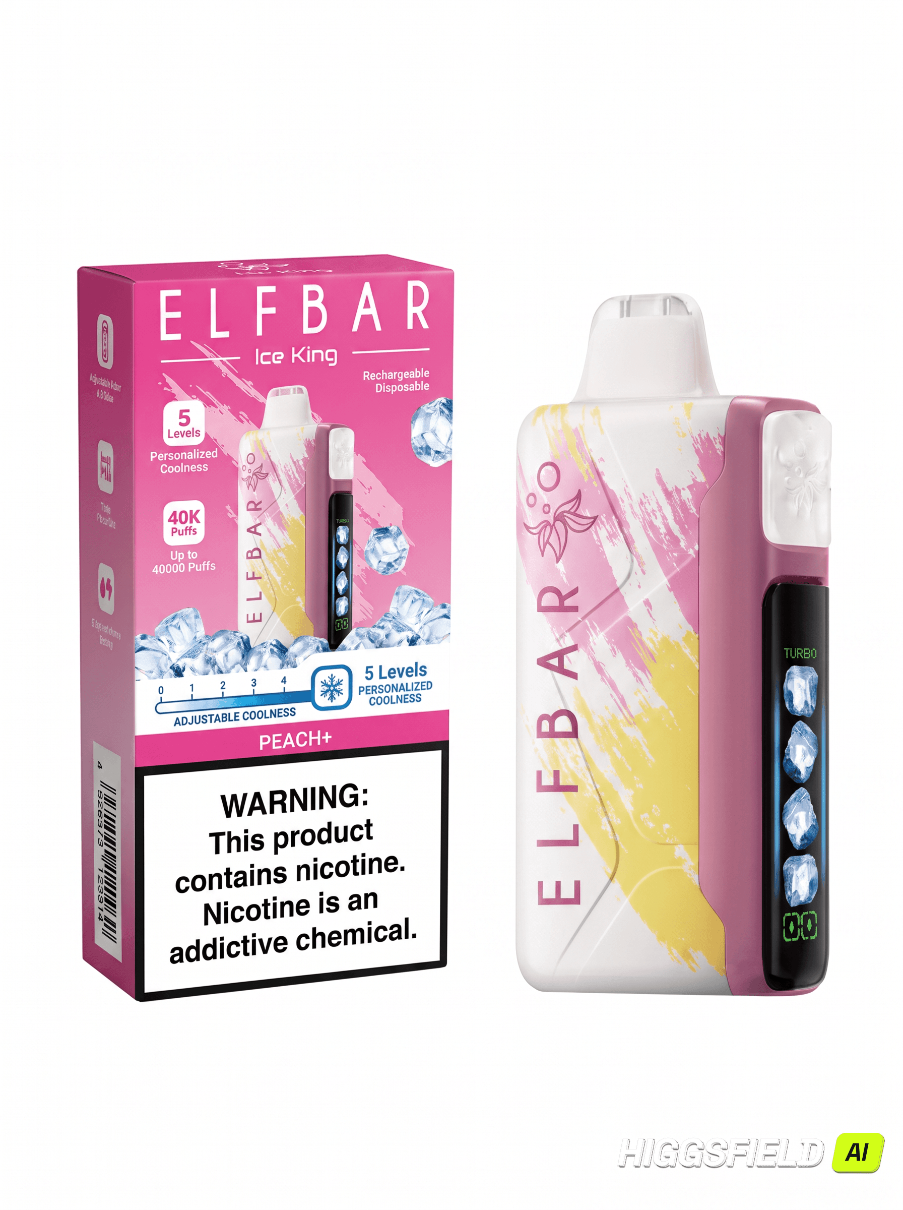 ELFBAR ICE KING PEACH+ 40000 PUFFS